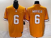 Men's Tampa Bay Buccaneers #6 Baker Mayfield Orange 2023 F.U.S.E. Throwback Limited Stitched Jersey,baseball caps,new era cap wholesale,wholesale hats